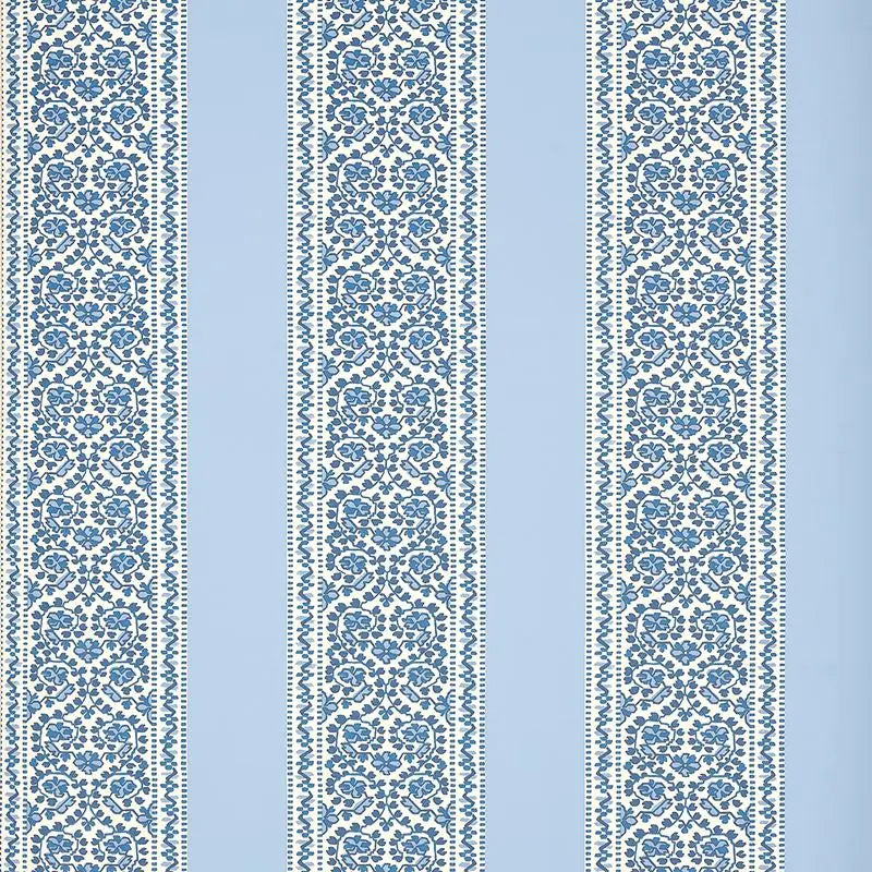 Schumacher Wallpaper 5014340 Jasmine Indigo