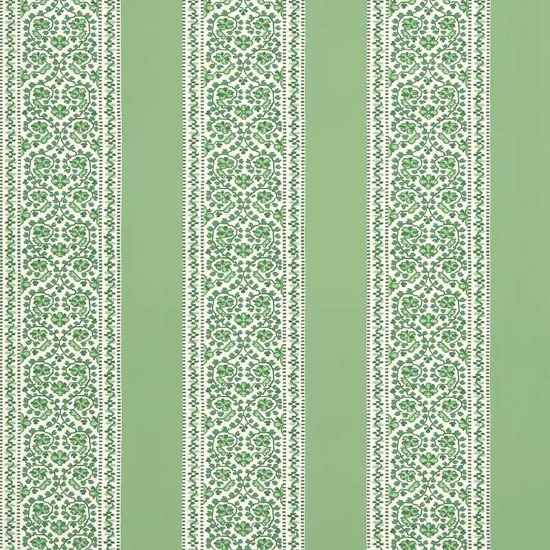 Schumacher Wallpaper 5014341 Jasmine Leaf Green