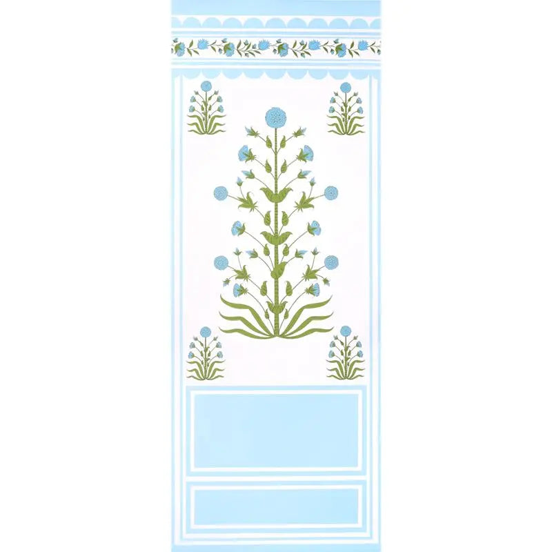 Schumacher Wallpaper 5014431 Royal Poppy Panel A Blue