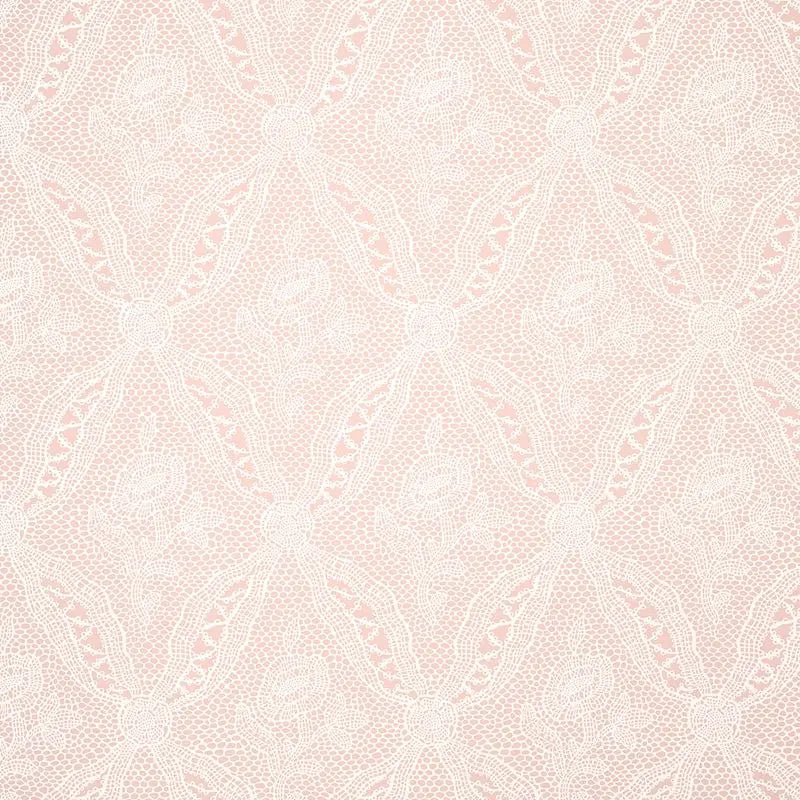 Schumacher Wallpaper 5014720 Cosette Lace Blush