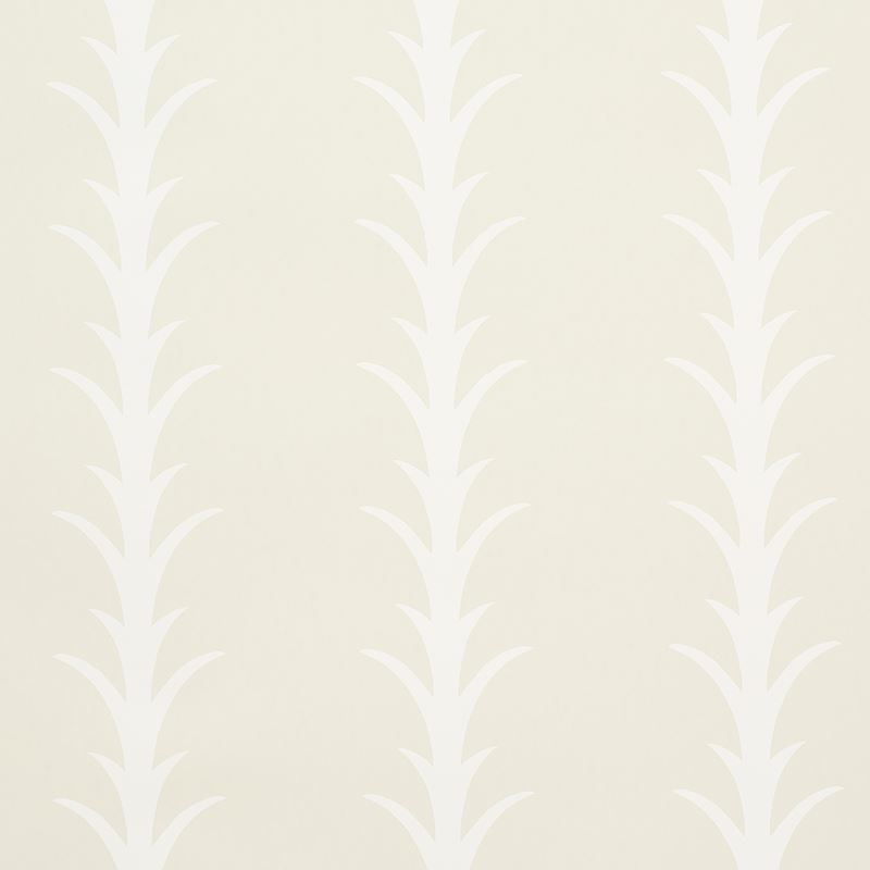Schumacher Wallpaper 5014771 Acanthus Stripe Ivory On Neutral