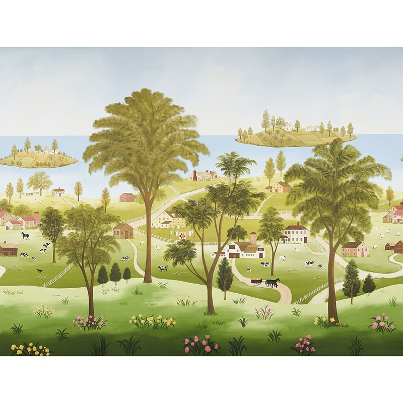 Schumacher Wallpaper 5014850 Eaton's Landscape Panel Set Document