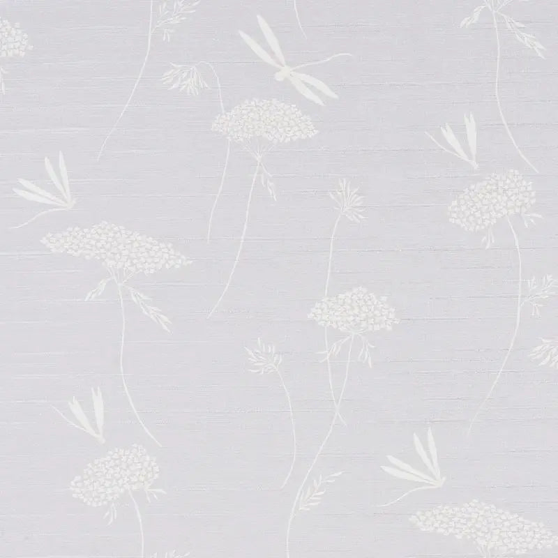 Schumacher Wallpaper 5015190 La Libellulee Silk Moonstone