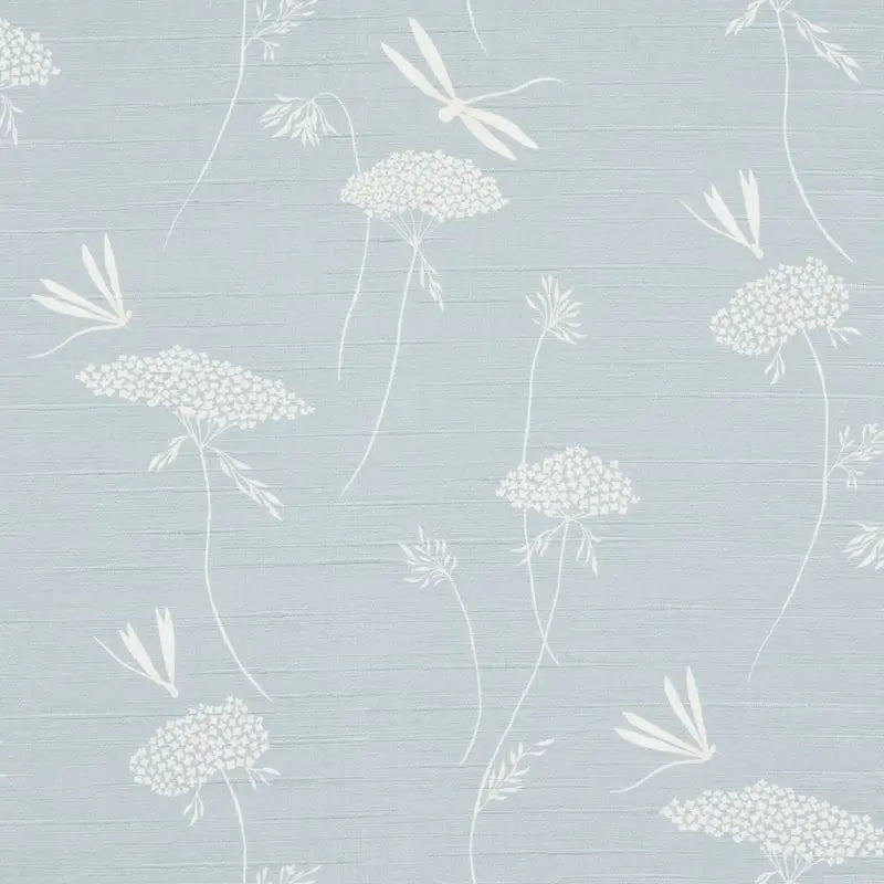 Schumacher Wallpaper 5015191 La Libellulee Silk Ciel