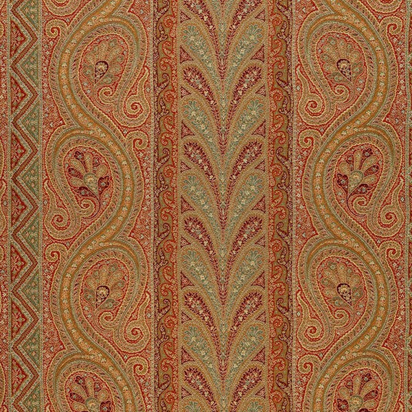 Schumacher Fabric 50773 Chatelaine Paisley Tuscan