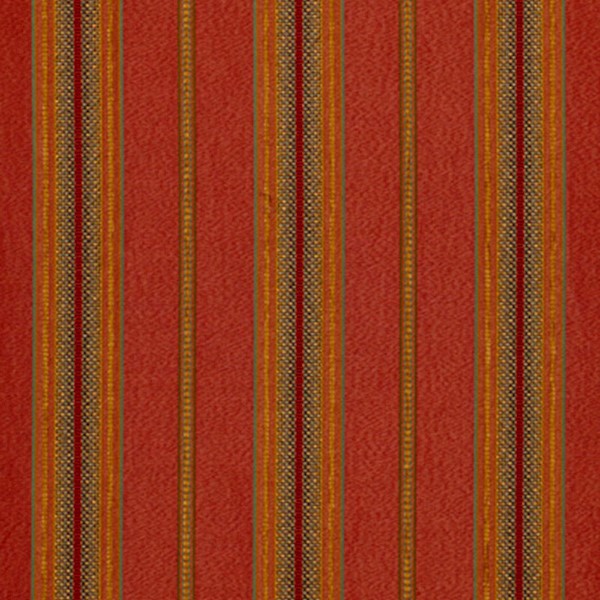 Schumacher Fabric 54060 Sinclair Chenille Stripe Rouge