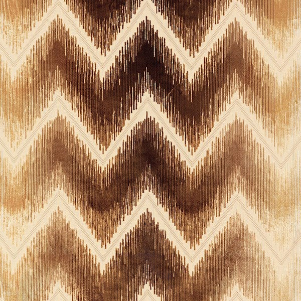 Schumacher Fabric 54861 Shock Wave Sand & Sable