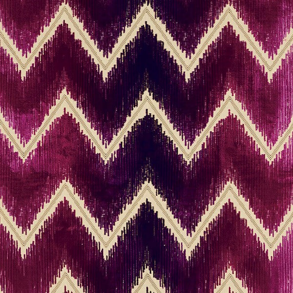 Schumacher Fabric 54863 Shock Wave Ruby