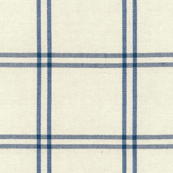 Schumacher Fabric 55715 Luberon Plaid Indigo