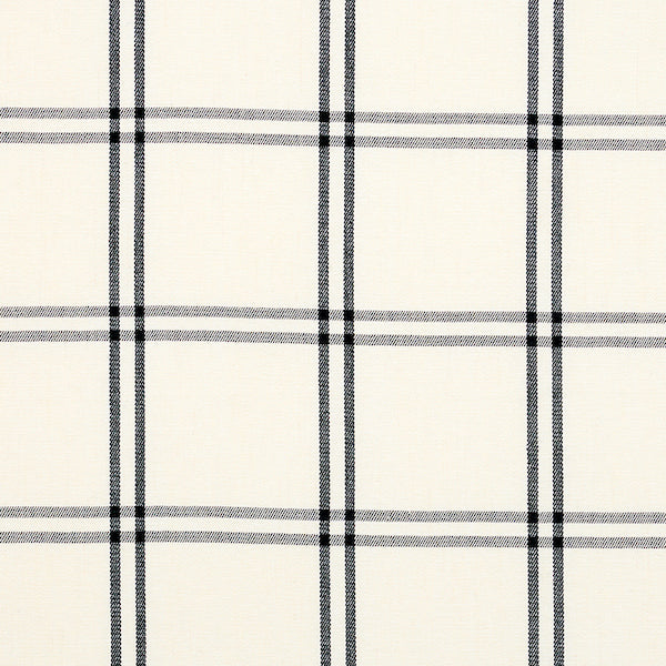 Schumacher Fabric 55718 Luberon Plaid Black