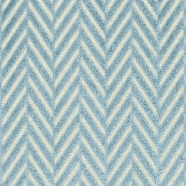 Schumacher Fabric 62171 Regent Velvet Herringbone Aqua