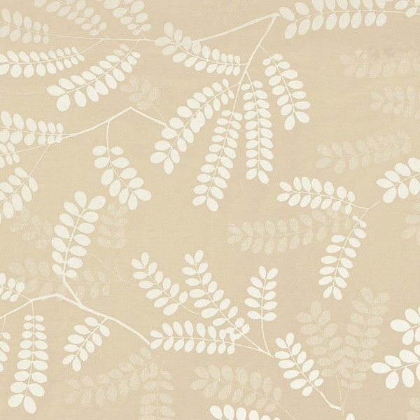 Schumacher Fabric 62441 Locust Leaves Sand