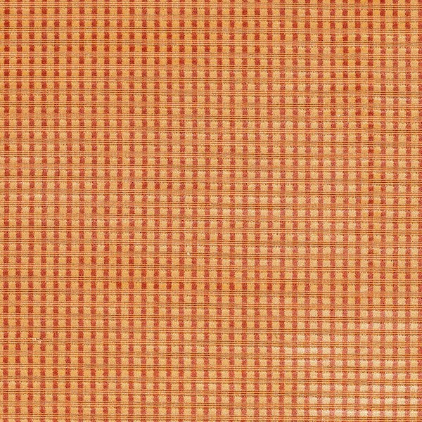 Schumacher Fabric 62590 Trianon Velvet Check Terracotta