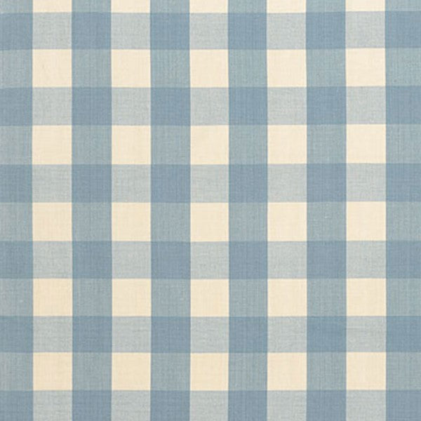 Schumacher Fabric 63038 Camden Cotton Check Chambray