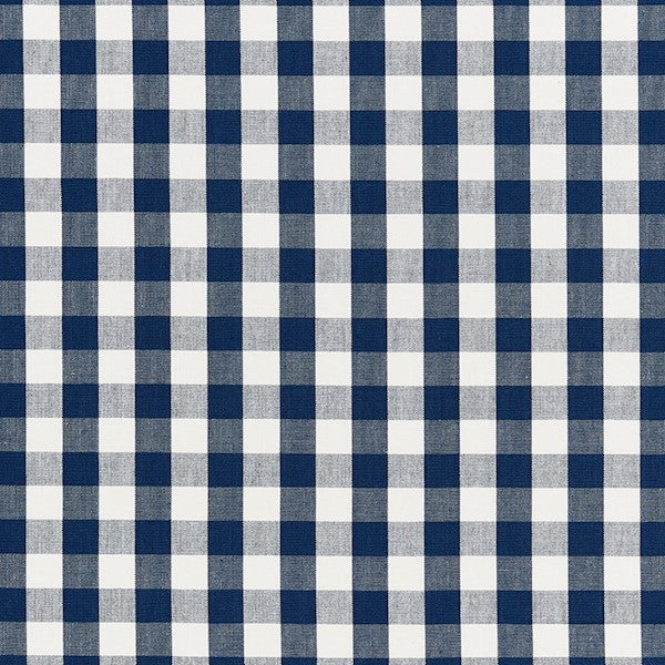 Schumacher Fabric 63063 Elton Cotton Check Navy