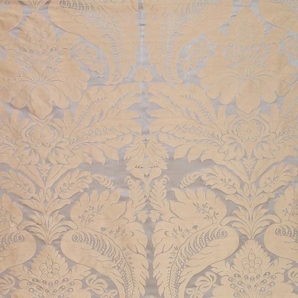 Schumacher Fabric 63731 Bennet Silk Damask Mineral