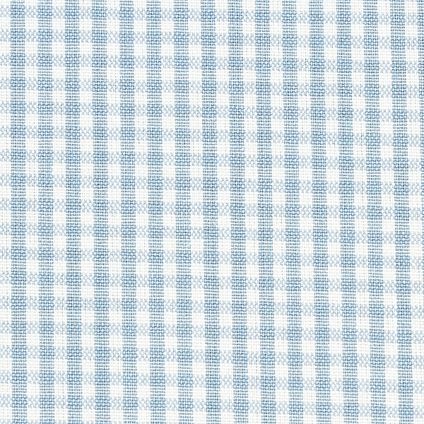 Schumacher Fabric 64629 Barnet Cotton Check Sky