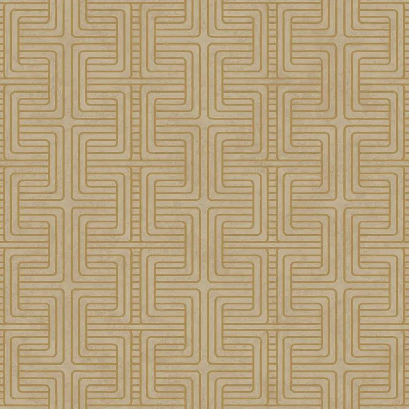 Schumacher Wallpaper 6481 Geo Tribe Gold