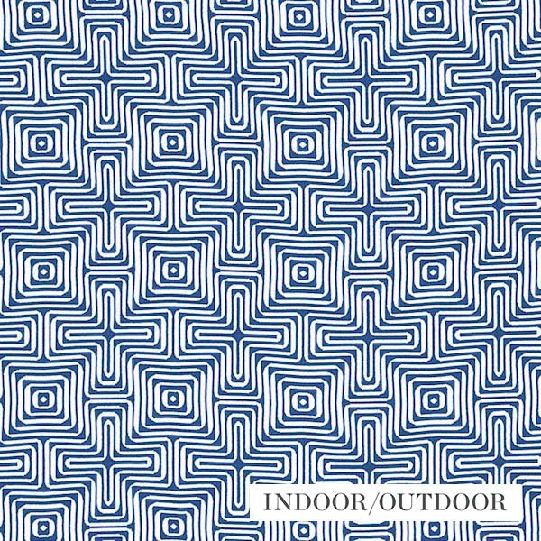 Schumacher Fabric 65320 Amazing Maze Ocean