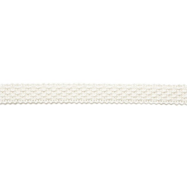 Schumacher Fabric Trim 65530 Bertrand Linen Braid Blanc