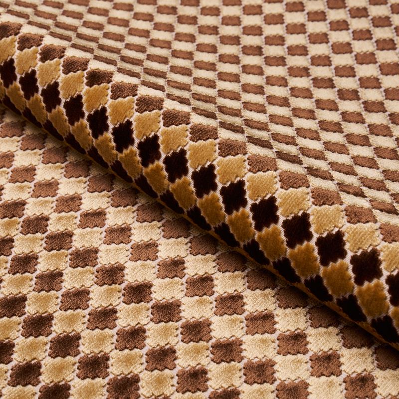 Schumacher Fabric 65646 Marrakesh Velvet Chocolate Brown