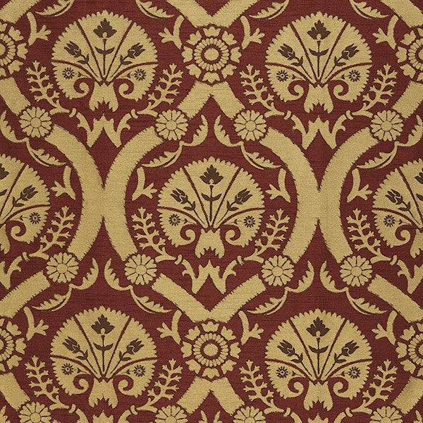 Schumacher Fabric 65771 Taza Damask Spice