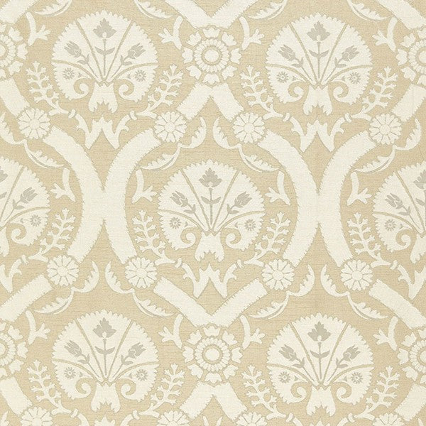 Schumacher Fabric 65773 Taza Damask Champagne