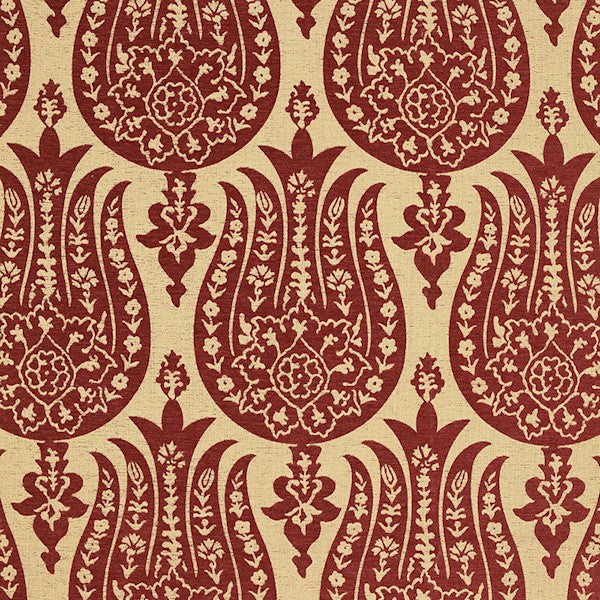 Schumacher Fabric 65862 Izmir Chenille Red Earth