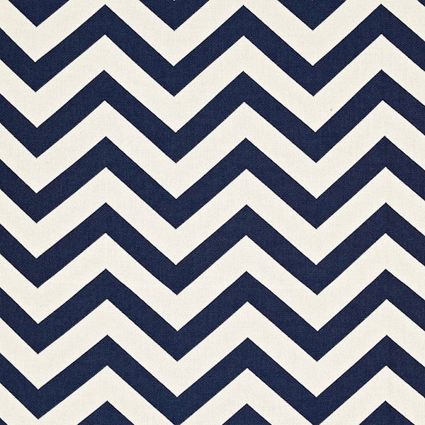 Schumacher Fabric 65920 Antibes Chevron Navy