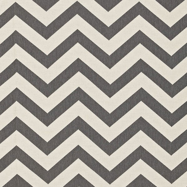 Schumacher Fabric 65922 Antibes Chevron Oxford Grey