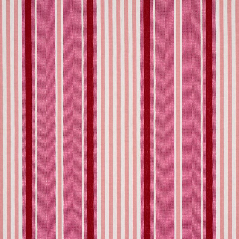 Schumacher Fabric 66016 Minzer Cotton Stripe Pink