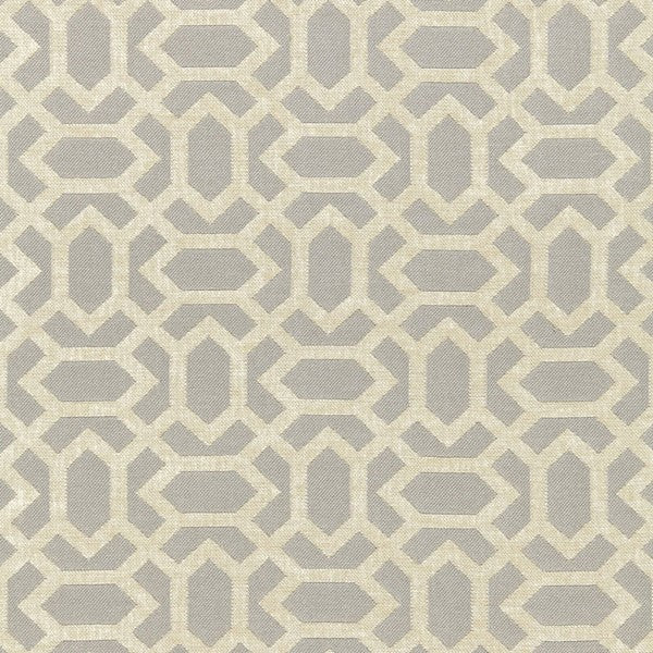 Schumacher Fabric 66060 San Remo Fret Dove Grey