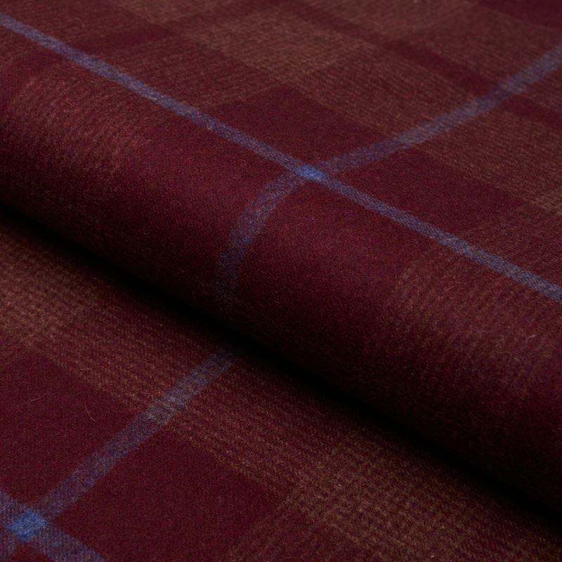 Schumacher Fabric 66665 Montana Wool Plaid Burgundy