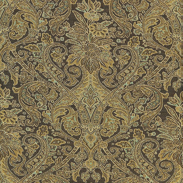 Schumacher Fabric 66710 Sinclair Wool Paisley Java