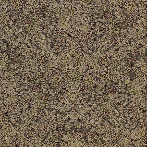 Schumacher Fabric 66712 Sinclair Wool Paisley Ash