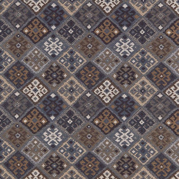 Schumacher Fabric 67141 Kilim Weave Denim