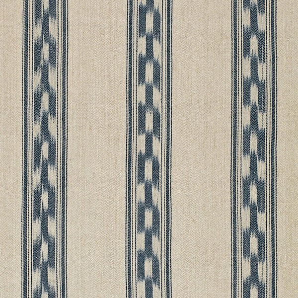 Schumacher Fabric 67511 Mojave Ikat Stripe Indigo