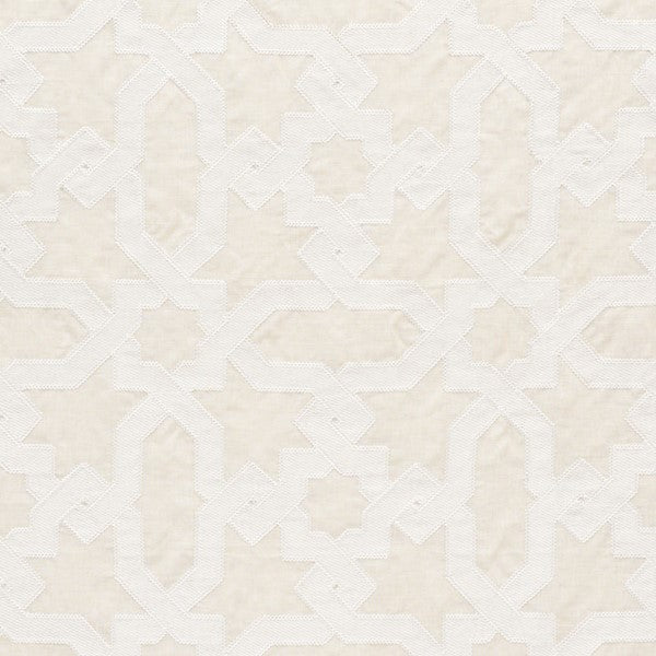 Schumacher Fabric 67574 Cordoba Embroidery Linen