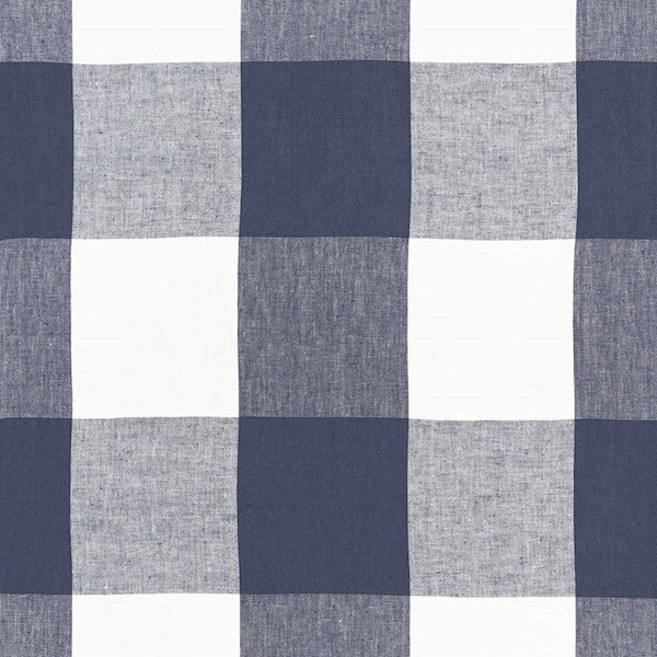 Schumacher Fabric 68370 Key Largo Check Navy