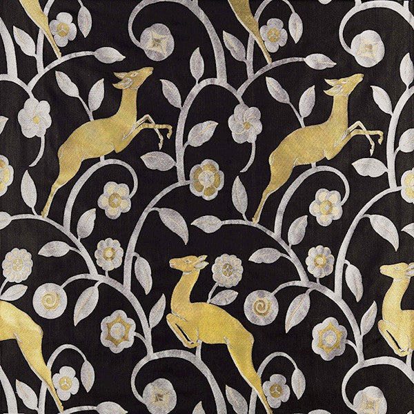 Schumacher Fabric 68910 Les Gazelles Au Bois Noir