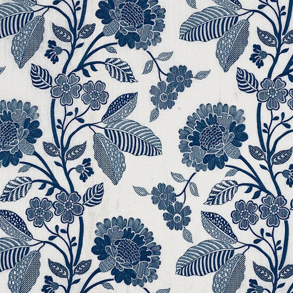 Schumacher Fabric 69162 Elspeth Indigo