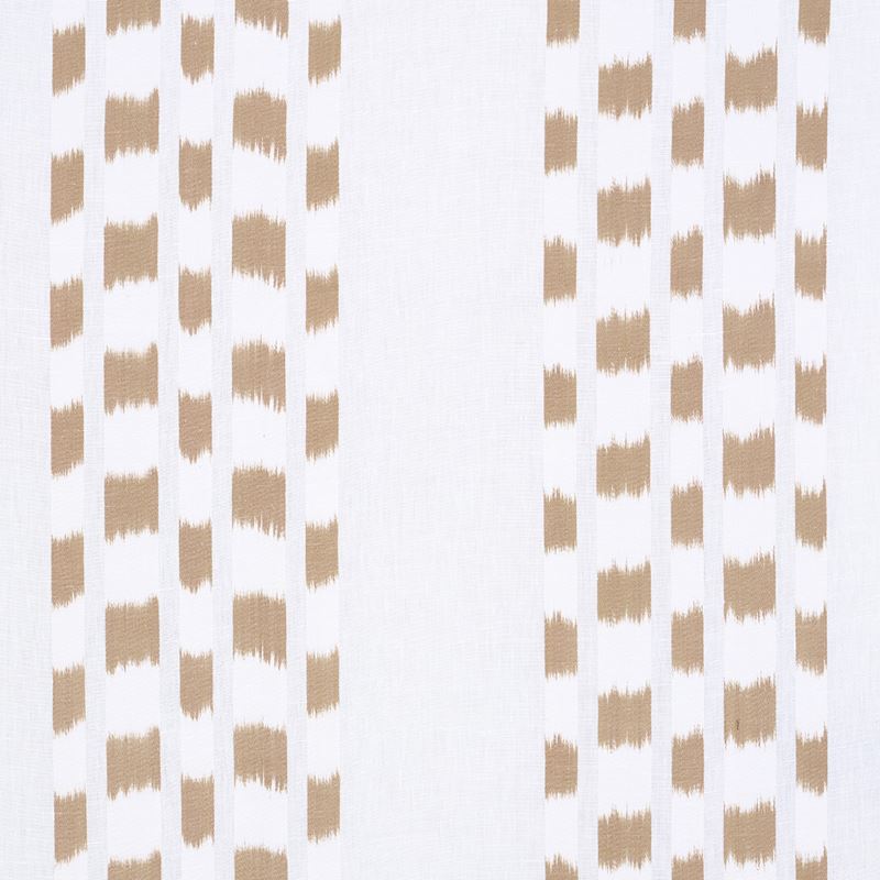 Schumacher Fabric 69474 Izmir Ikat Stripe Sand