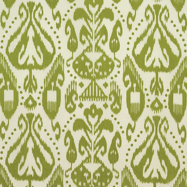 Schumacher Fabric 69483 Kiva Embroidered Ikat Grass