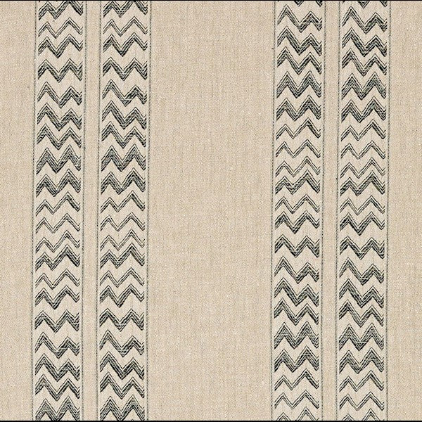 Schumacher Fabric 69970 Kudu Stripe Black