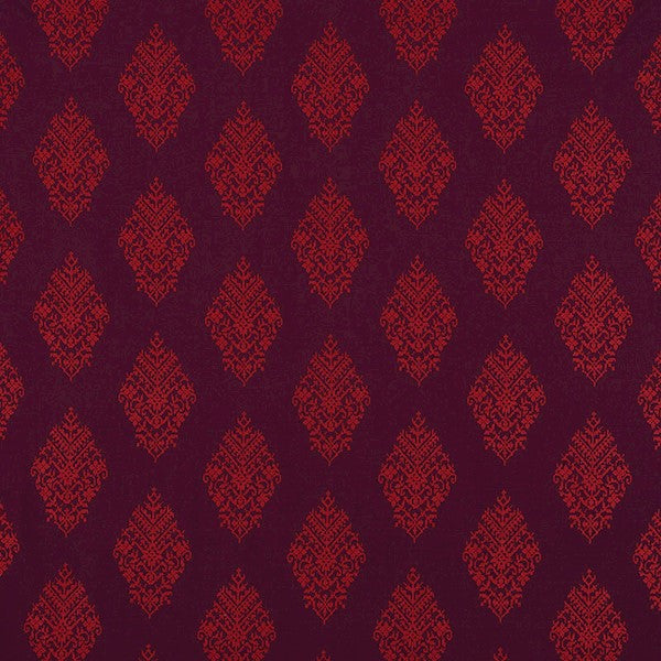 Schumacher Fabric 70224 Zinda Embroidery Berry