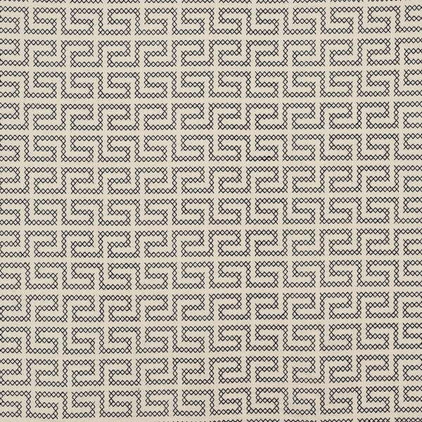 Schumacher Fabric 70230 A Maze Embroidery Black On Ivory