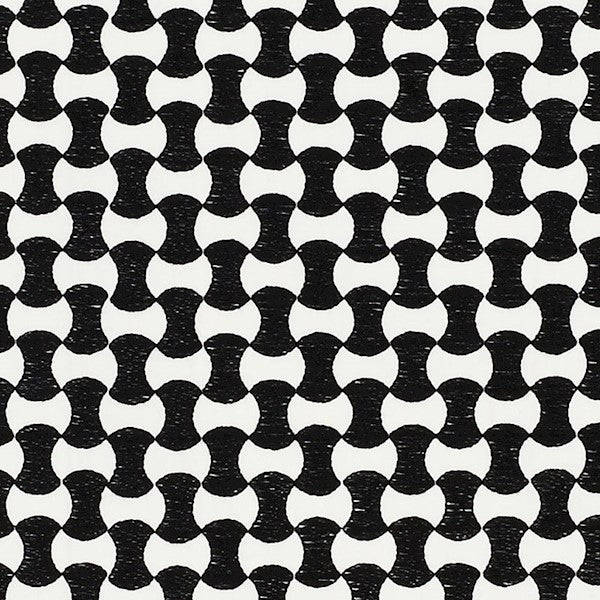 Schumacher Fabric 70372 Nolita Embroidery Black