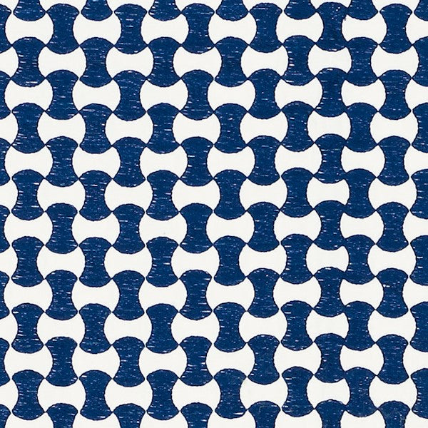 Schumacher Fabric 70373 Nolita Embroidery Navy