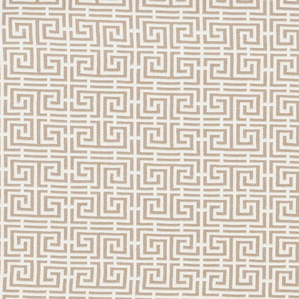 Schumacher Fabric 70563 Chinois Fret Natural Ivory