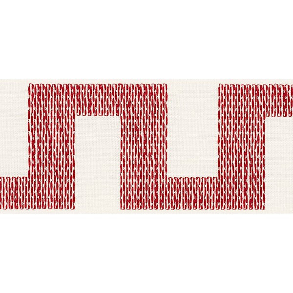 Schumacher Fabric Trim 70615 Matrix Tape Red